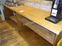 Rustic Counter with Double Sink
