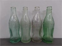 4 Coca Cola Patent 1915 Embossed Coke Bottles