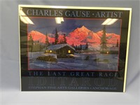 Charles Gause Iditarod shrink wrapped poster 1987