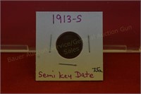 1913s Lincoln Cent  semi key