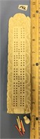 8" ivory cribbage board with oriental designs