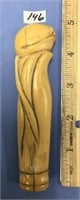 4.5" fossilized ivory carving of a tulip         (