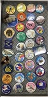 A large lot of 35 Fur Rondy buttons from 1967 - 20