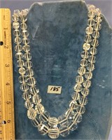 18" double strand crystal necklace         (a 7)