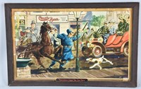 COOK'S BEER TIN ADVERTISING SIGN, FRAMED