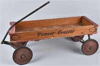 ANTIQUE PIONEER COASTER WOOD WAGON