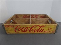 1960 Coca Cola Wooden 24 Bottle 6 Pack Carton Case