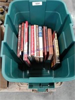 Tub of books w/ lid