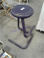 Purple metal shop stool