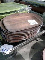 11 melamine 'wood look' platters