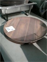 10 melamine 'wood look' 18" platters