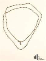 31 “ Sterling Pandora Ball Chain Necklace