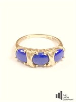 Gold & Lapis Stone Ring