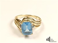 10k Blue Topaz Ring