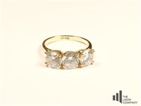 14 K And CZ Ring