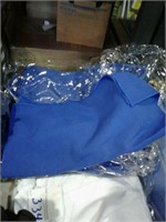 63 medium blue linen napkins