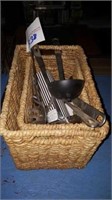 2 baskets & misc utensils