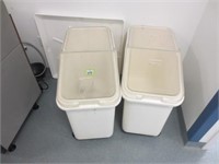 2- Plastic Containers on Wheels.