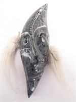 Carved Soapstone Alaskan Inuit Spirit Mask Face