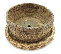 Tight Weave Native American Basket & Shallow
