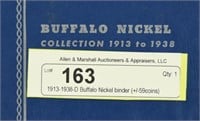 1913-1938-D Buffalo Nickel binder (+/-59coins)