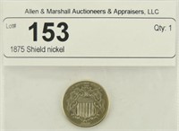 1875 Shield nickel
