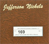 Jefferson Nickel binder 1923-1983 (+/-98coins)