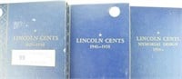(3) Lincoln Wheat Cent and Lincoln cent binders