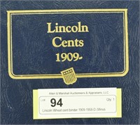Lincoln Wheat cent binder 1909-1958-D (Minus 1909S