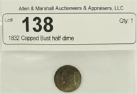 1832 Capped Bust half dime