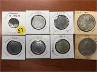 Forigen Coins - Chinese junk $, Canadian Silver $