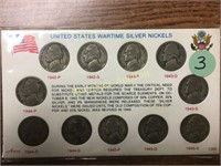 US Wartime Silver Nickels (11)