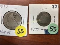 1877 Quarter & 1877 Half $