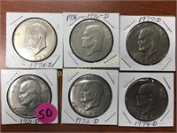 (6) Eisenhower $ - one money