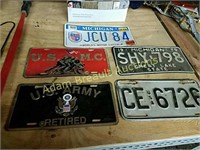 5 assorted license plate