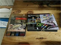 67 piece art sketch set, paint brushes, new
