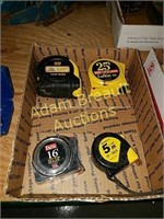 4 assorted tape measures