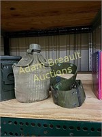 US Army water canteen and belt