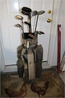 Bennington Golf Bag w/Wilson Staff & More Clubs