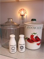 USA Cookie Jar, Glass Cookie Jar, S&P Shakers,