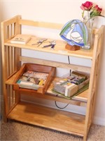 Light Wood Folding Book Shelf