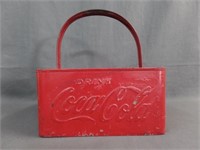 1950's Coca Cola Embossed Metal Stadium Carrier