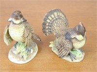 Pair of "Lefton" Ruffled Grouse Bird Figurines