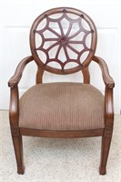 Spoke-Back Occasional Chair W/Upholstered Seat