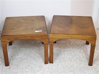 Pair Small Wood Side Tables