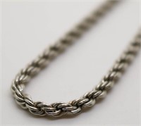 PPC Sterling Silver 9-1/2" Twisted Rope Necklace