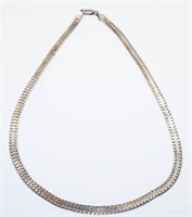 8" Italy Sterling Silver Braided Necklace