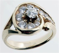 Custom Made 14k Wedding Ring with 14 Diamonds