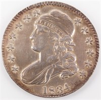 Coin 1834 Bust Half Dollar in Extra Fine