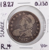 Coin 1827  Bust Half Dollar in Very Good